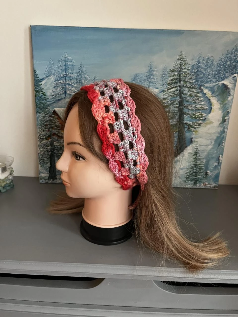 Bandeau Serre tête Headband Stirnband Hoofdband Venda Wol rood veelkleurig Ta – photo 3